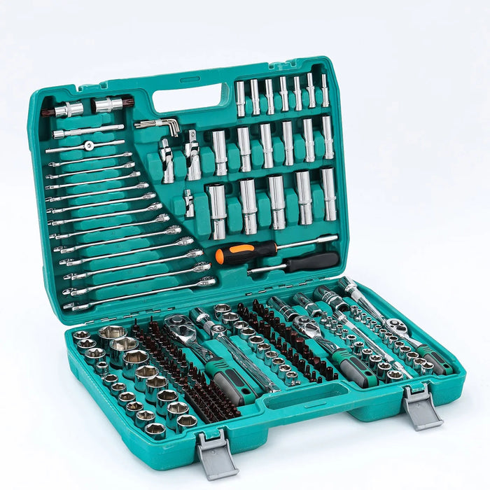 216-Piece CR-V Multifunctional Socket, Wrench & Ratchet Tool Set