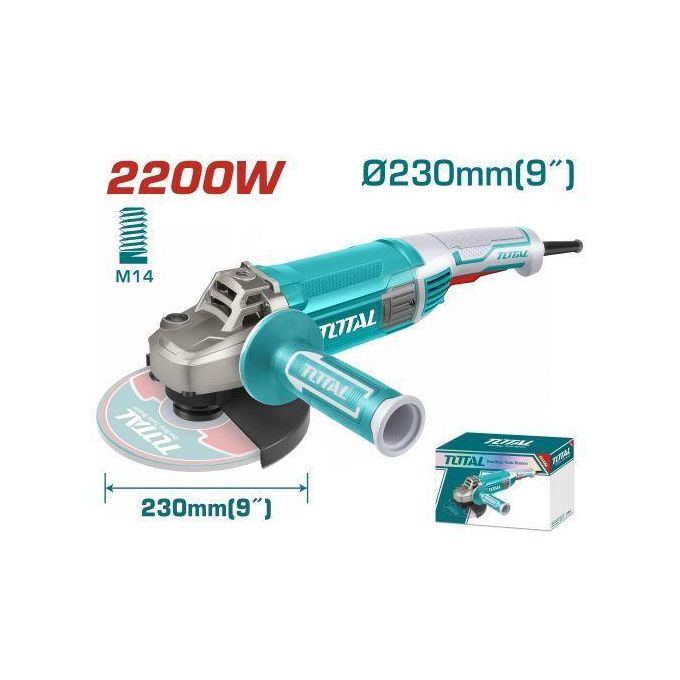 Total 2200W 230mm Angle Grinder – TG12223026