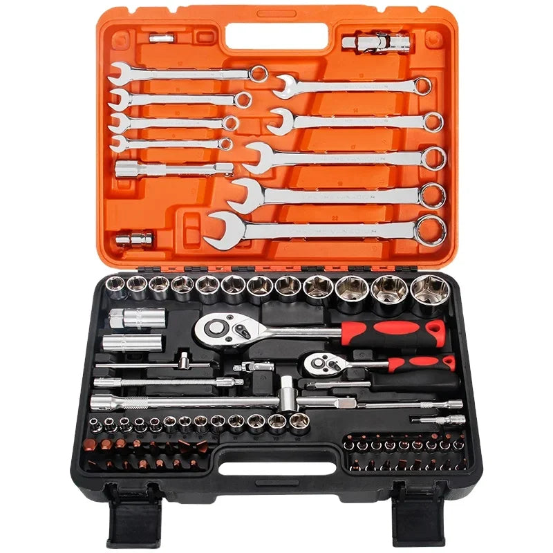 82-Piece Auto Repair Tool Set – Heavy-Duty CR-V Steel | Professional & Household Mechanics Kit
