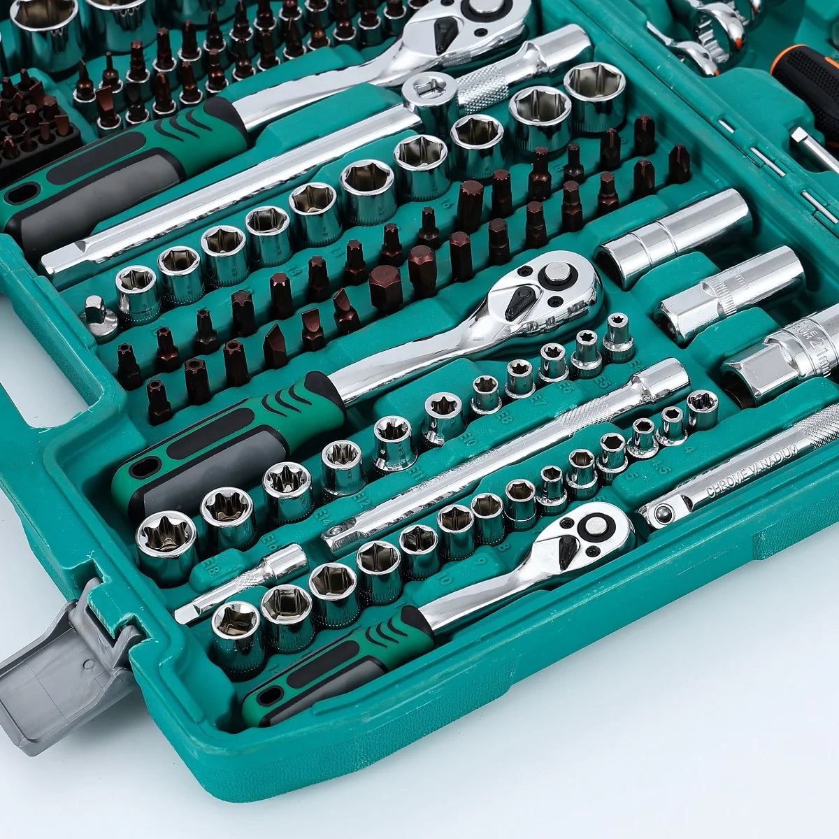 216-Piece CR-V Multifunctional Socket, Wrench & Ratchet Tool Set