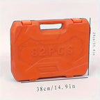 82-Piece Auto Repair Tool Set – Heavy-Duty CR-V Steel | Professional & Household Mechanics Kit