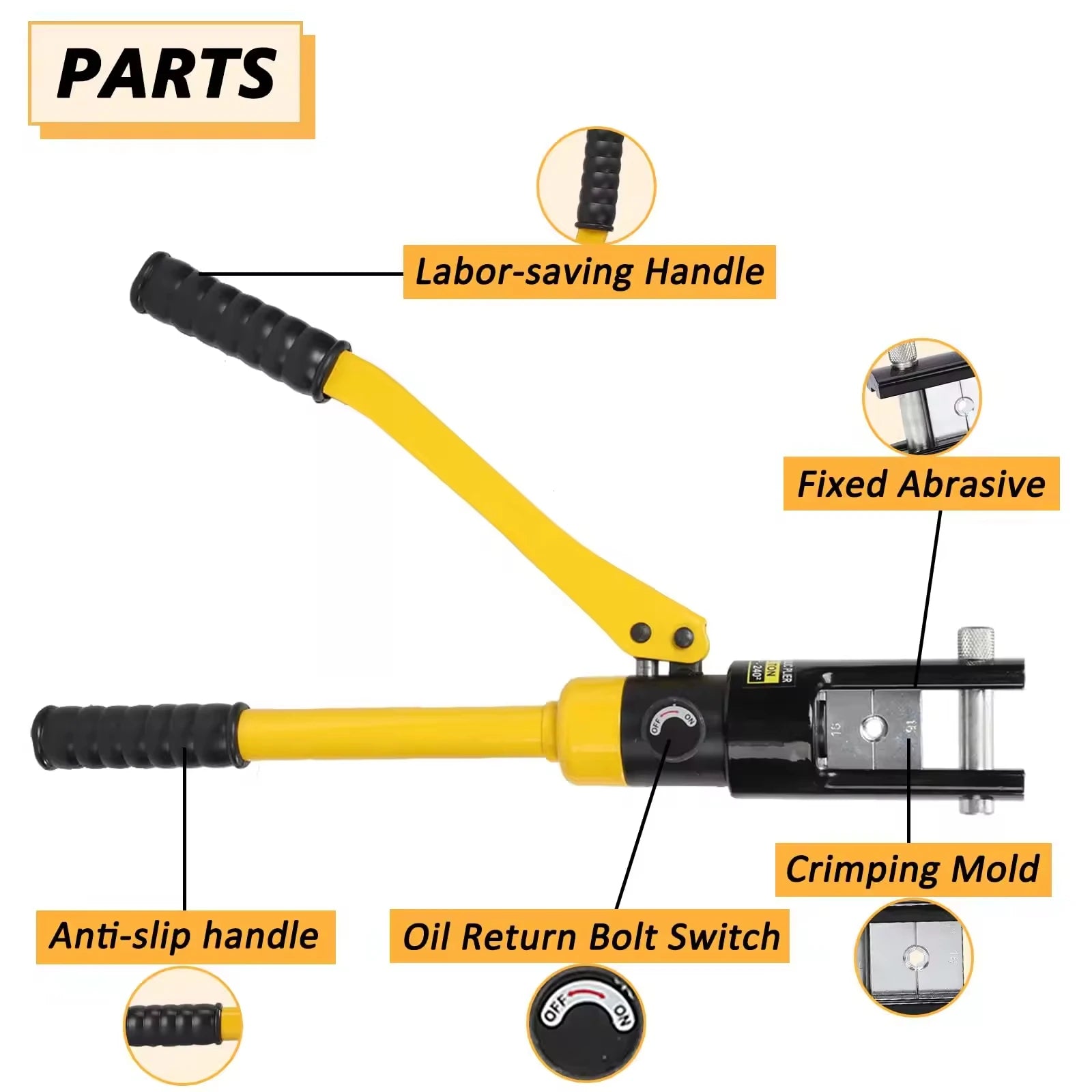 Manual Hydraulic Crimping Tool – YQK-300 (8 Ton, 16–300mm²)