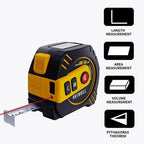 3-in-1 Multifunction Laser Tape — 40 m Laser + 5 m Tape, USB-Rechargeable