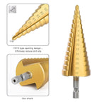 3-Piece HSS Titanium-Coated Step Drill Bit Set – 4mm to 32mm