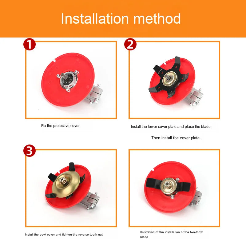 Dual-Use Multi-Function Metal Lawn Mower Blade / Trimmer Head (22cm)