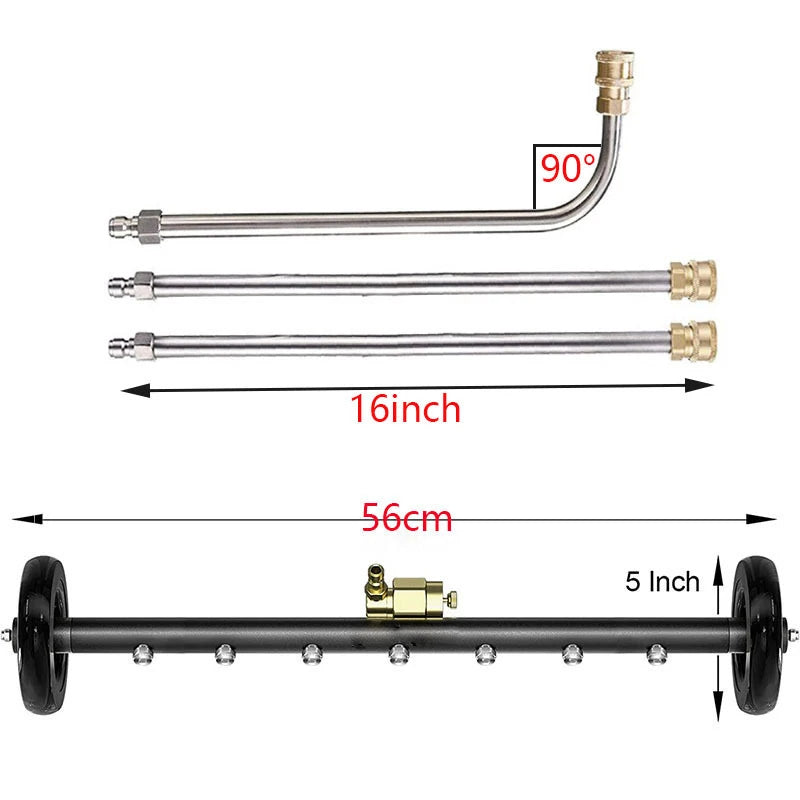 Underbody Pressure Washer Cleaning Gun – Heavy-Duty Under Car Chassis Cleaner