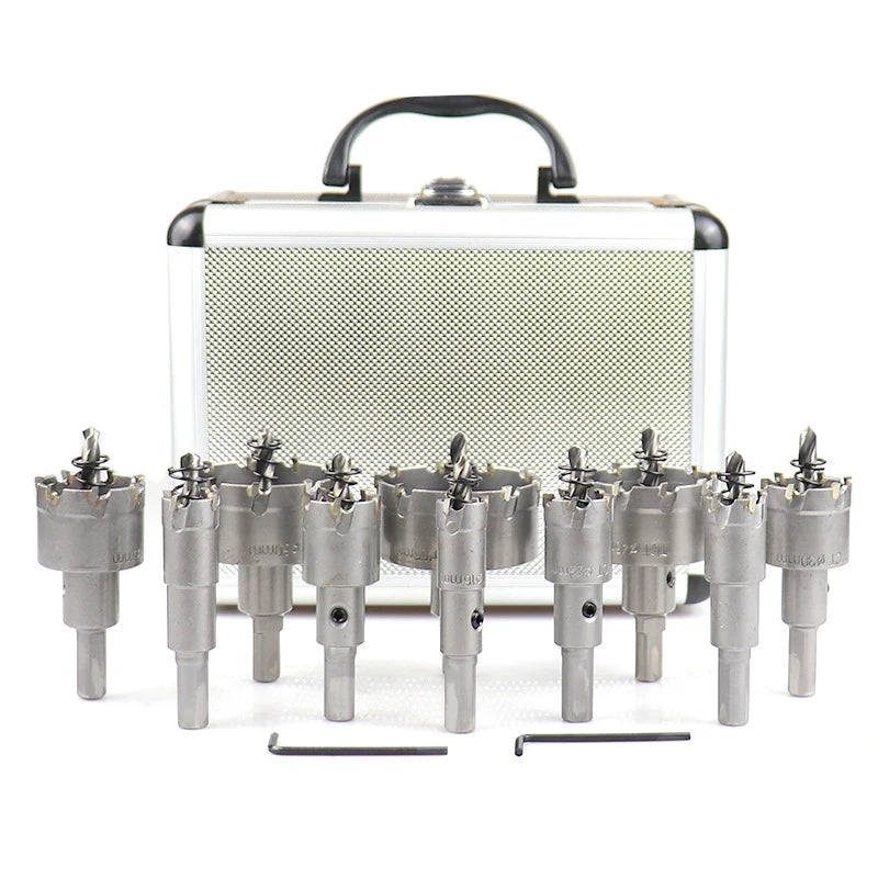 10-Piece TCT Tungsten Carbide Hole Saw Cutter Set