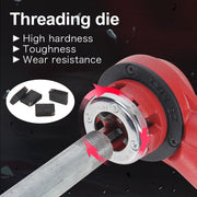 4PCS Ratchet Pipe Threading Set – Manual Steel Thread Repair Tool