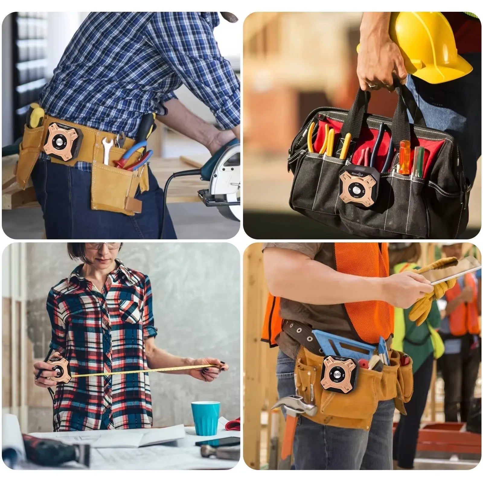 2-in-1 Laser Distance Meter & 5m Tape Measure – USB Rechargeable