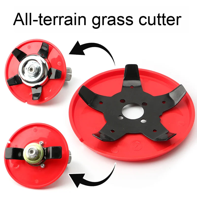 Dual-Use Multi-Function Metal Lawn Mower Blade / Trimmer Head (22cm)