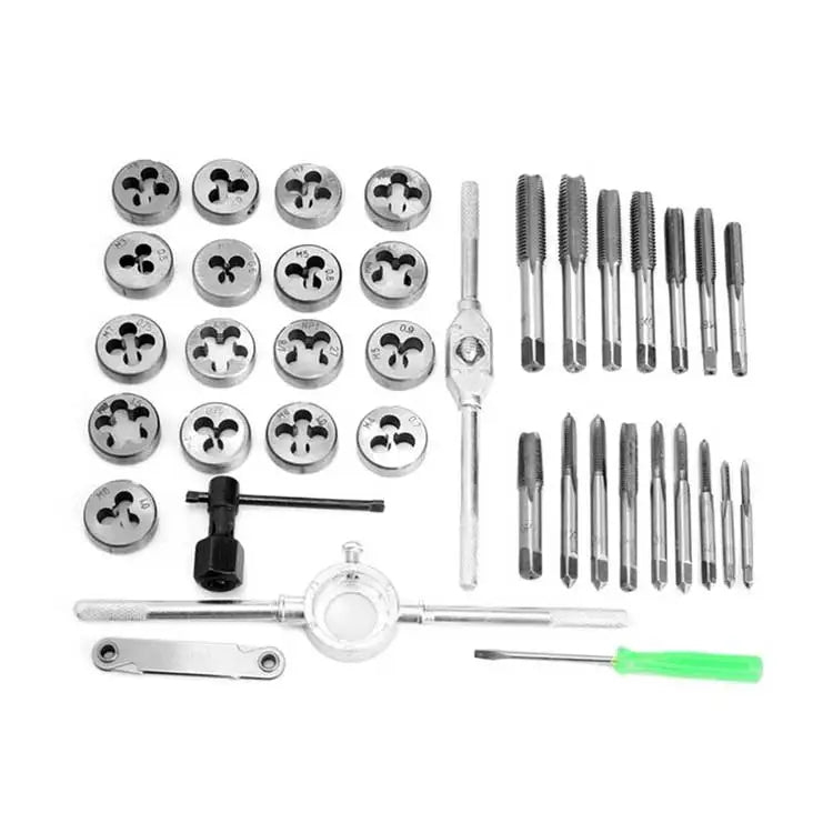 40pcs Alloy Steel Hand Tap & Die Set (M3–M12)