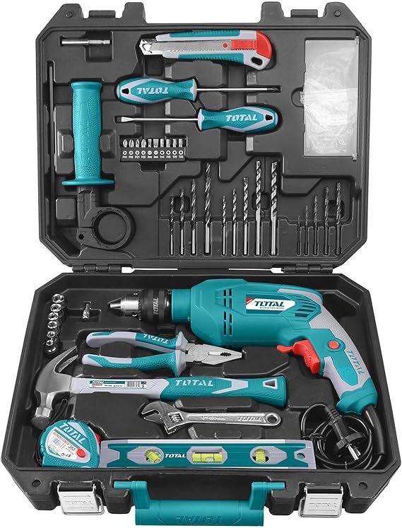 Total 115 Pieces Powerful Drill Set - 680W Impact Dril