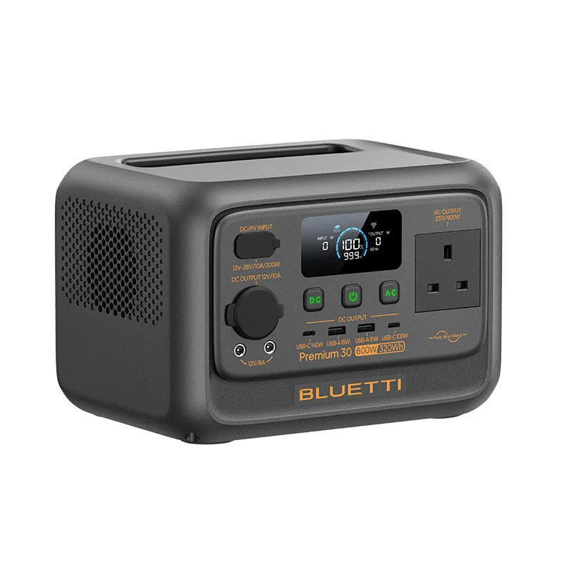 BLUETTI Premium 30 V2 Portable Power Station 600W 320Wh – UK Plug (PR30V2)