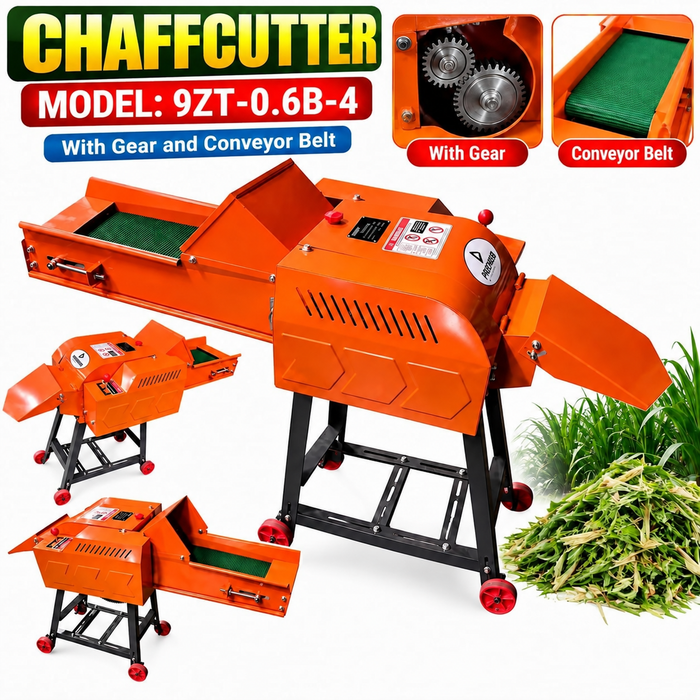 Chaff Cutter Machine with Gear & Conveyor Belt – Japan Technology