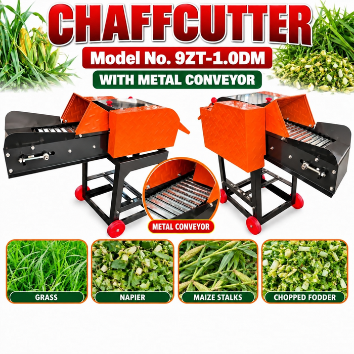 9ZT-1.0DM Chaff Cutter Machine with Metal Conveyor – Japan Technology