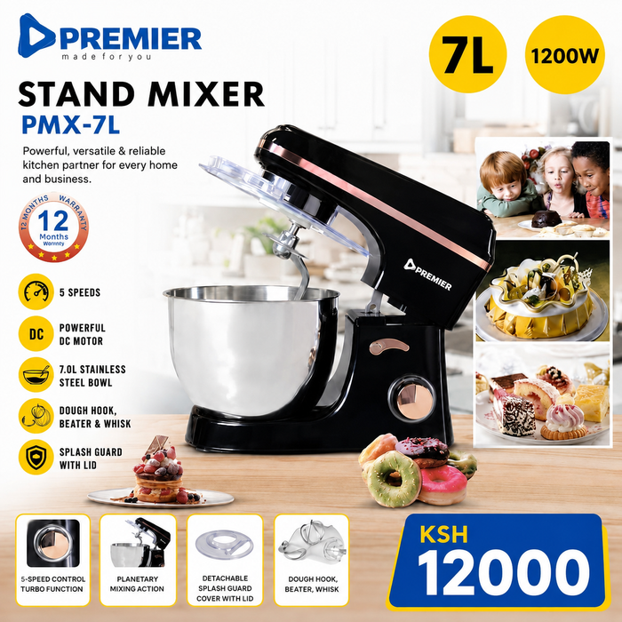 Premier PMX-7L 1200W 7L Stand Mixer