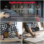 📏 40M Digital 3-in-1 Laser Tape Measure – Big Screen, Laser Level & Distance Meter