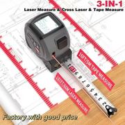 40M Digital 3-in-1 Laser Tape Measure – Big Screen, Laser Level & Distance Meter
