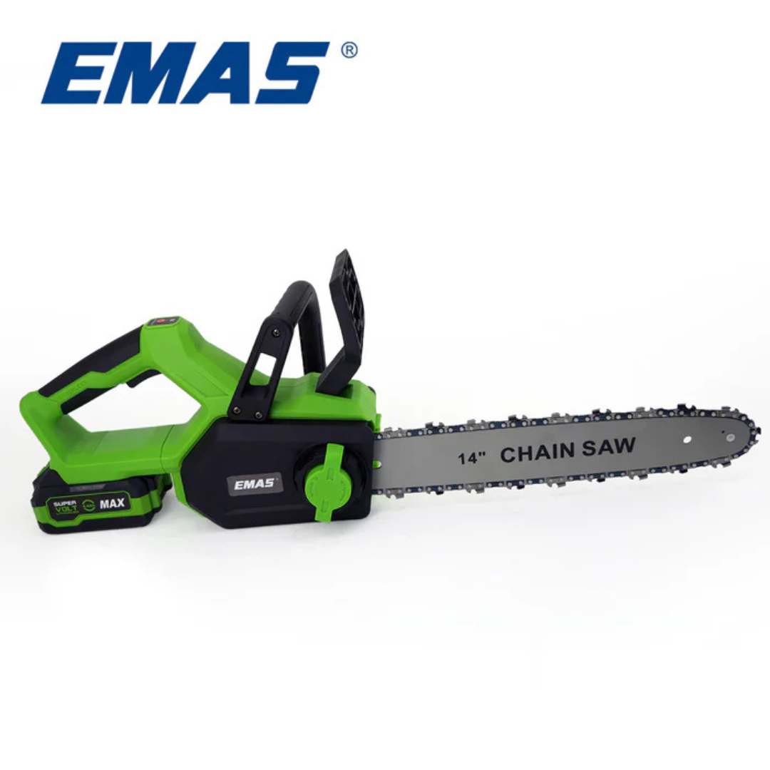 EMAS Cordless Chainsaw – 18–21V High-Speed Battery Chainsaw (14″)