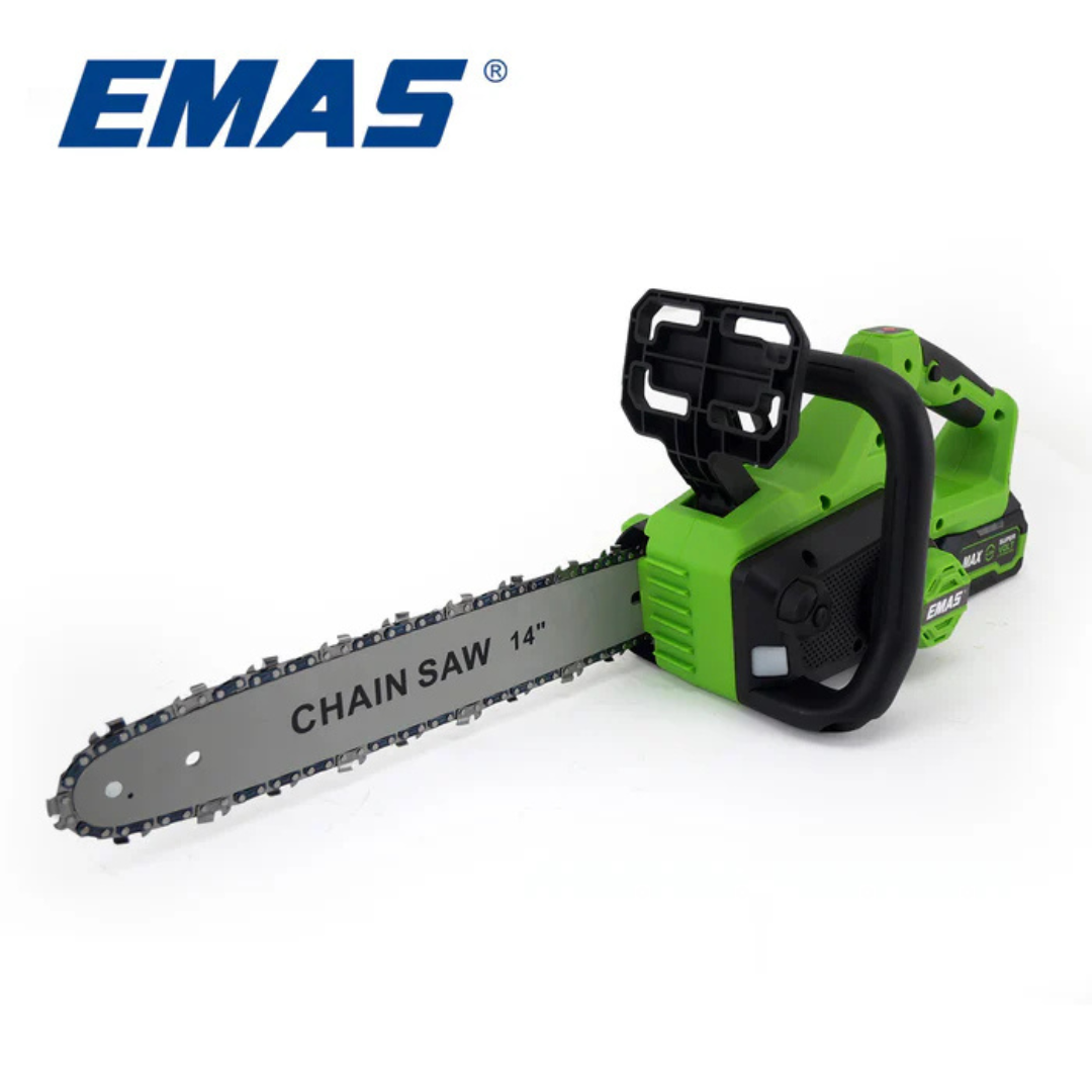 EMAS Cordless Chainsaw – 18–21V High-Speed Battery Chainsaw (14″)