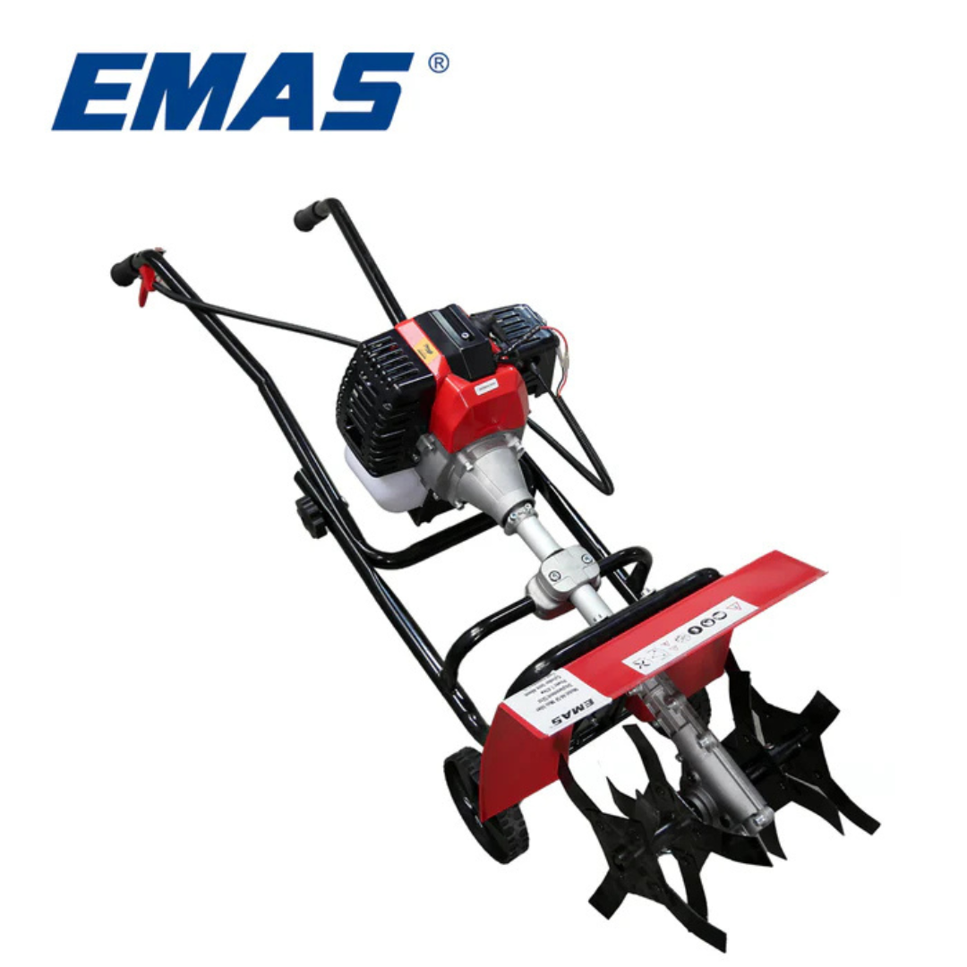EMAS Petrol Mini Tiller – 51.7cc Powerful Soil Cultivator