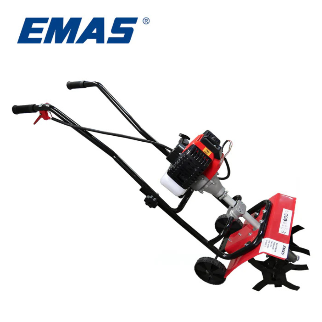 EMAS Petrol Mini Tiller – 51.7cc Powerful Soil Cultivator