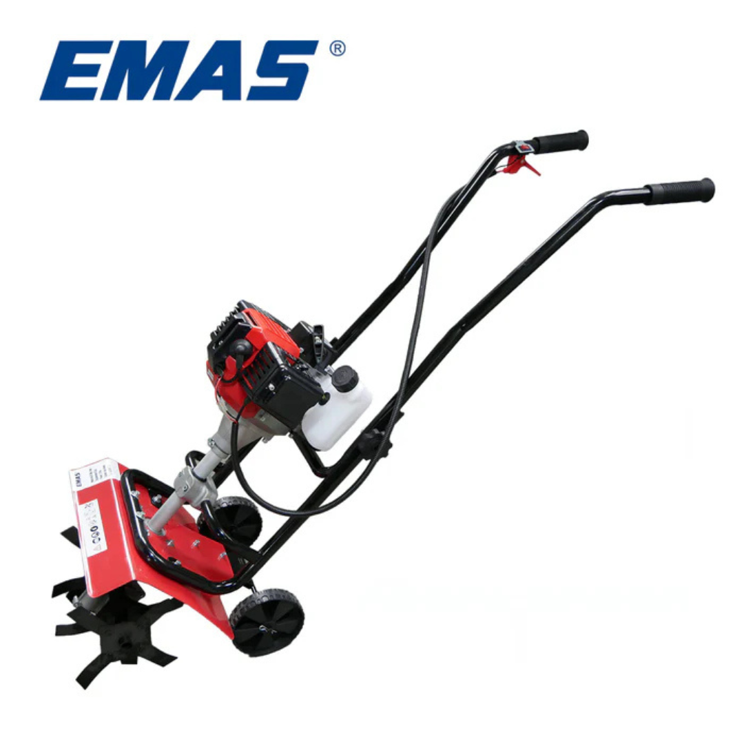 EMAS Petrol Mini Tiller – 51.7cc Powerful Soil Cultivator