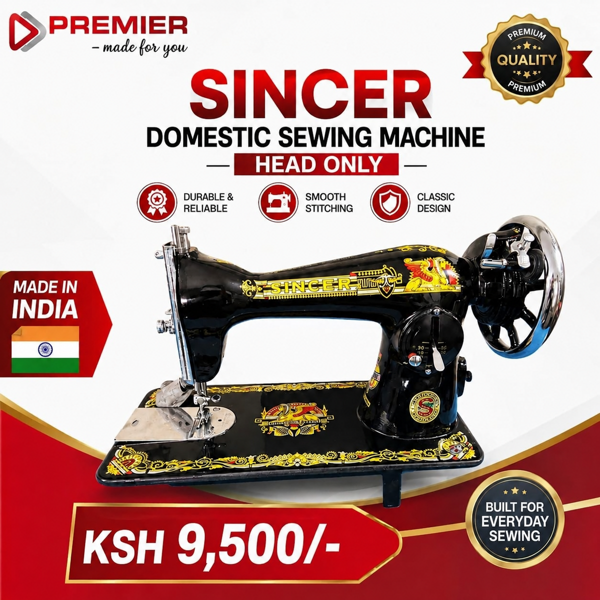 Sincer Domestic Sewing Machine – Head Only