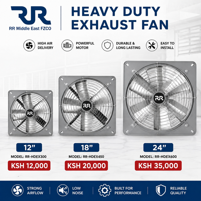 RR Heavy Duty Exhaust Fan – 12", 18" & 24"