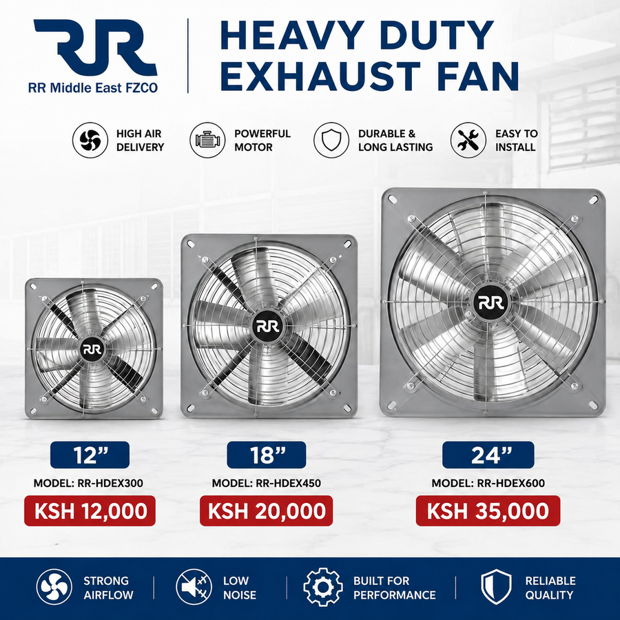 RR Heavy Duty Exhaust Fan – 12", 18" & 24"