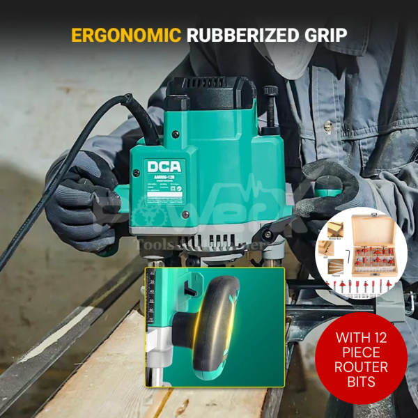 DCA AMR02-12 / M1R-FF02-12 — ½″ (12.7 mm) Plunge Router