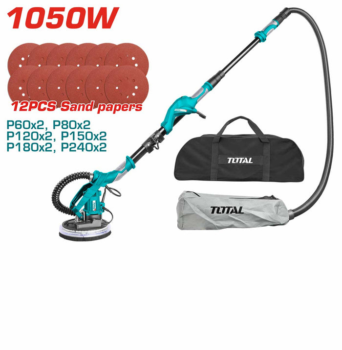 TOTAL TWS10501 1050W Drywall Sander – Adjustable Wall & Ceiling Sander