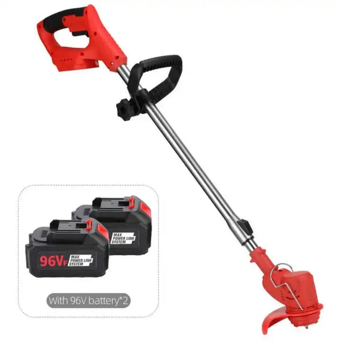Cordless Brush Cutter — 96V System, 2 Batteries, Multi-Blade Kit