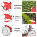 Cordless Brush Cutter — 96V System, 2 Batteries, Multi-Blade Kit