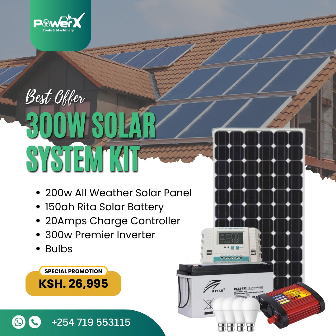 300W Solar Power System Kit – Affordable Off-Grid & Backup Energy Solution