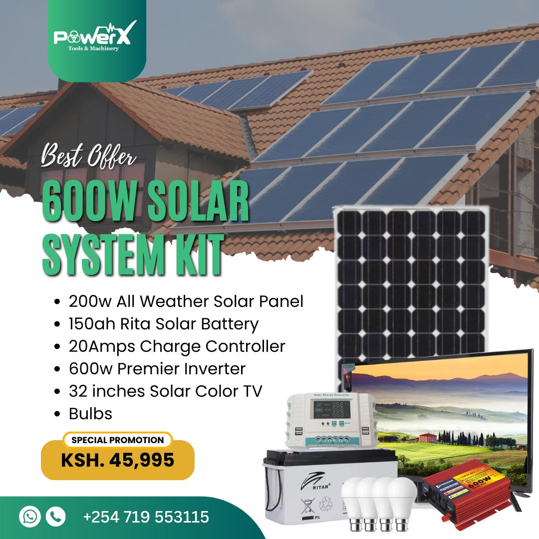 600W Solar Power System Kit – Affordable Home & Backup Energy Solution