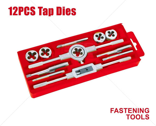 12PCS Tap & Die Set – Fastening Tools Kit
