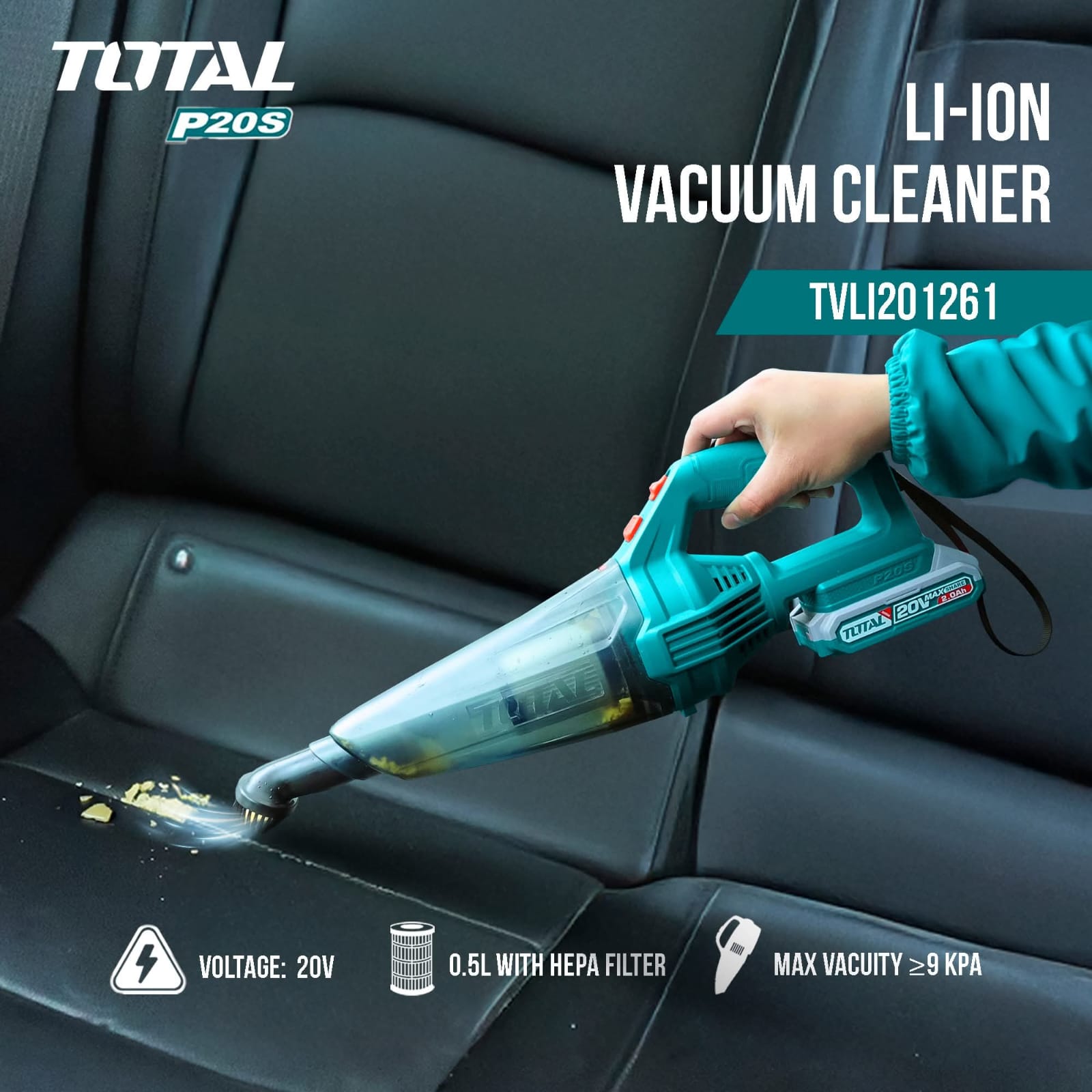 TOTAL P20S Cordless Vacuum Cleaner – TVLI201261