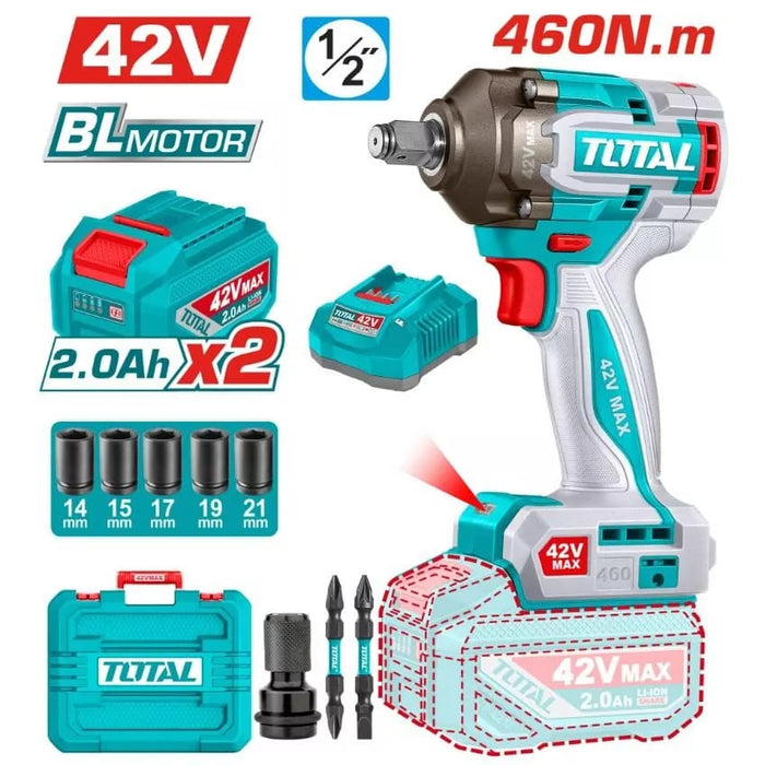 Total 42V Brushless Impact Wrench – TIWLI42462