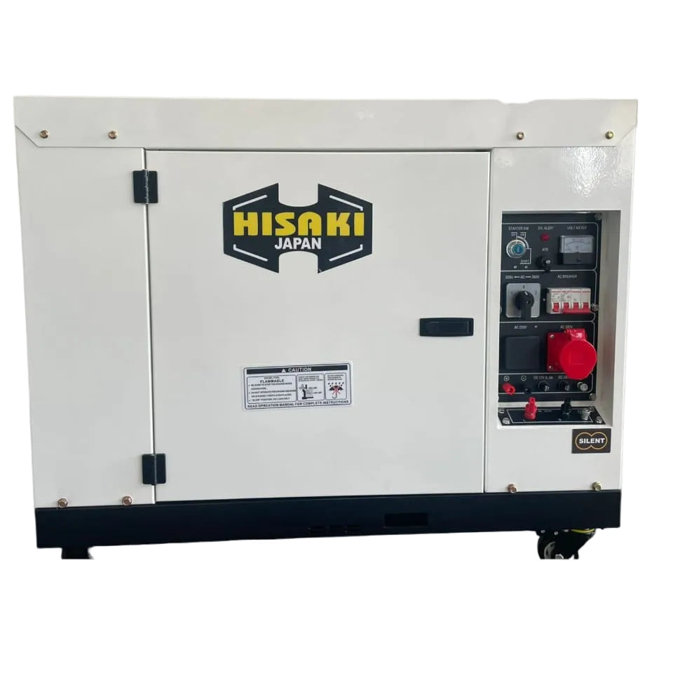 ⚡ Hisaki Japan 13.75kVA Silent Diesel Generator (Single/3 Phase + ATS)