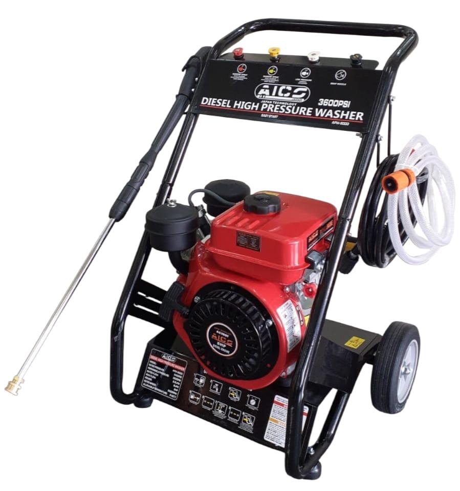 AICO 8HP Diesel High Pressure Washer – 3600 PSI (Heavy Duty Car Wash Machine)