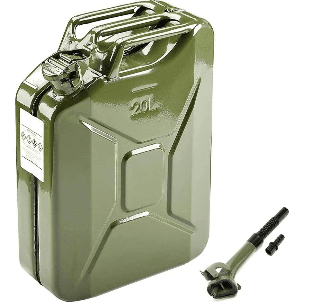 20L Metallic Fuel Jerry Can (Heavy-Duty Steel)