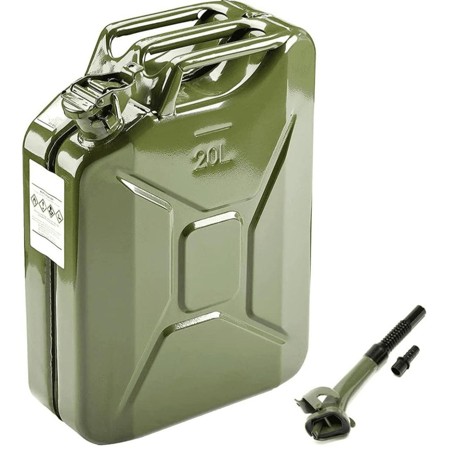 20L Metallic Fuel Jerry Can (Heavy-Duty Steel)