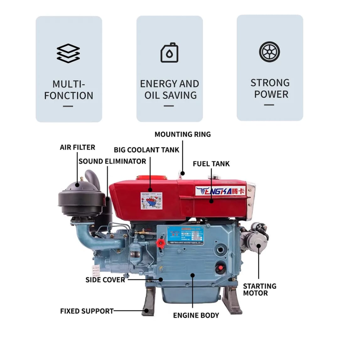 J.D Jindong Water-Cooled Diesel Engine – Manual Start Series