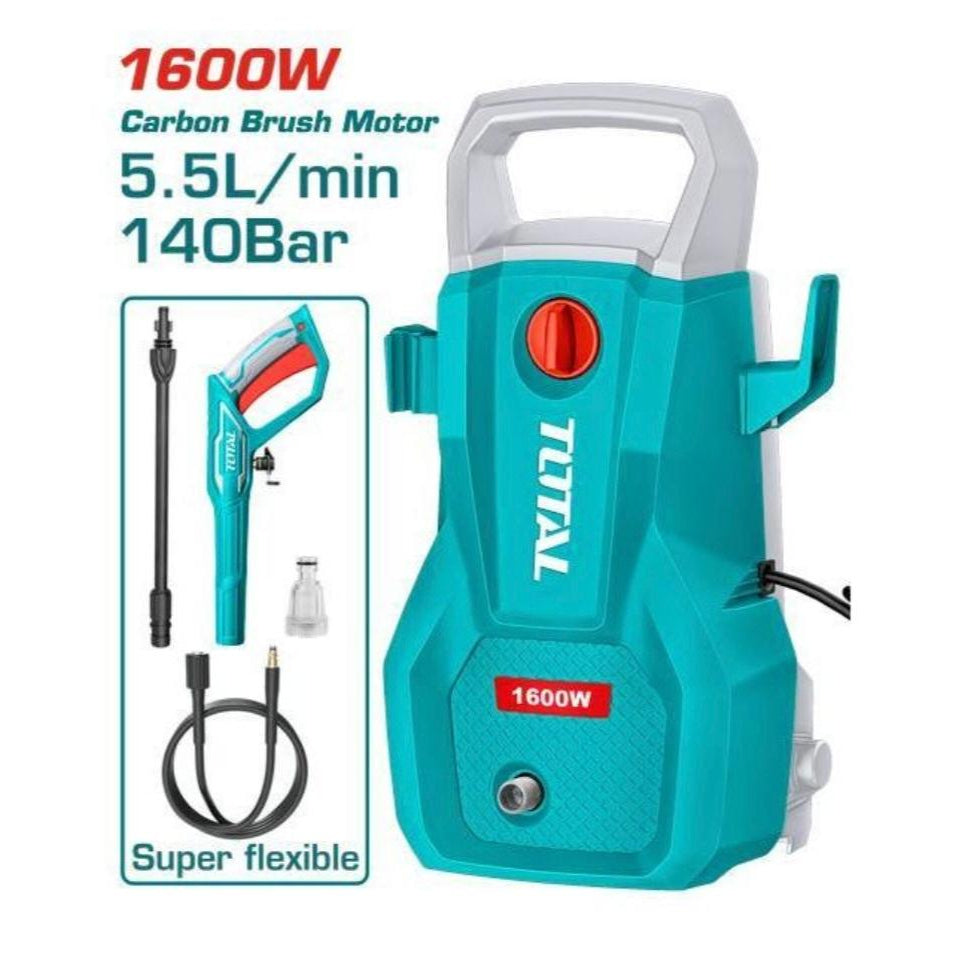 TOTAL High Pressure Car Wash Machine – 1600W | 140 Bar