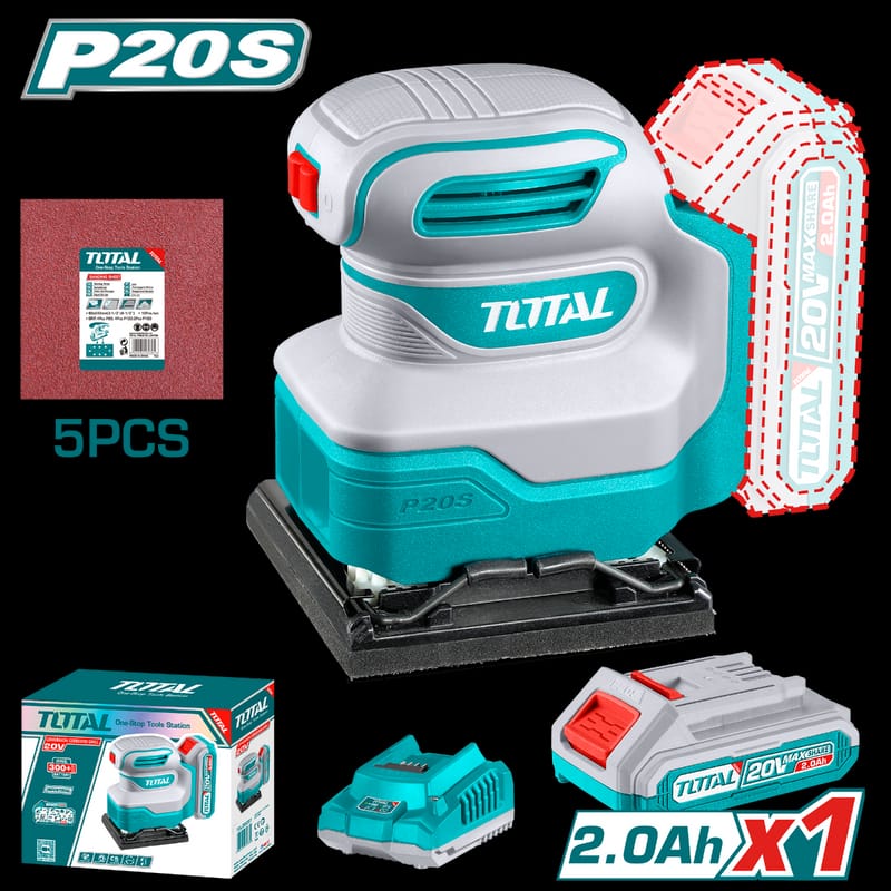 Total Cordless Sheet Sander (P20S)