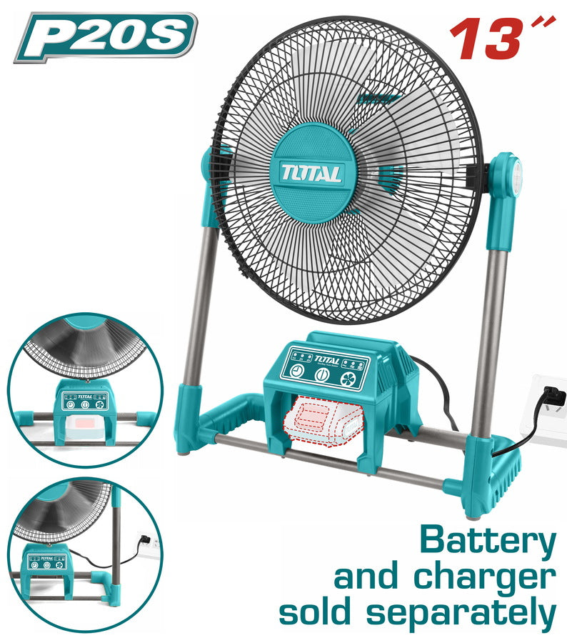 Total Cordless Fan 20V 13″