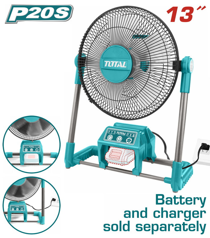 Total Cordless Fan 20V 13″