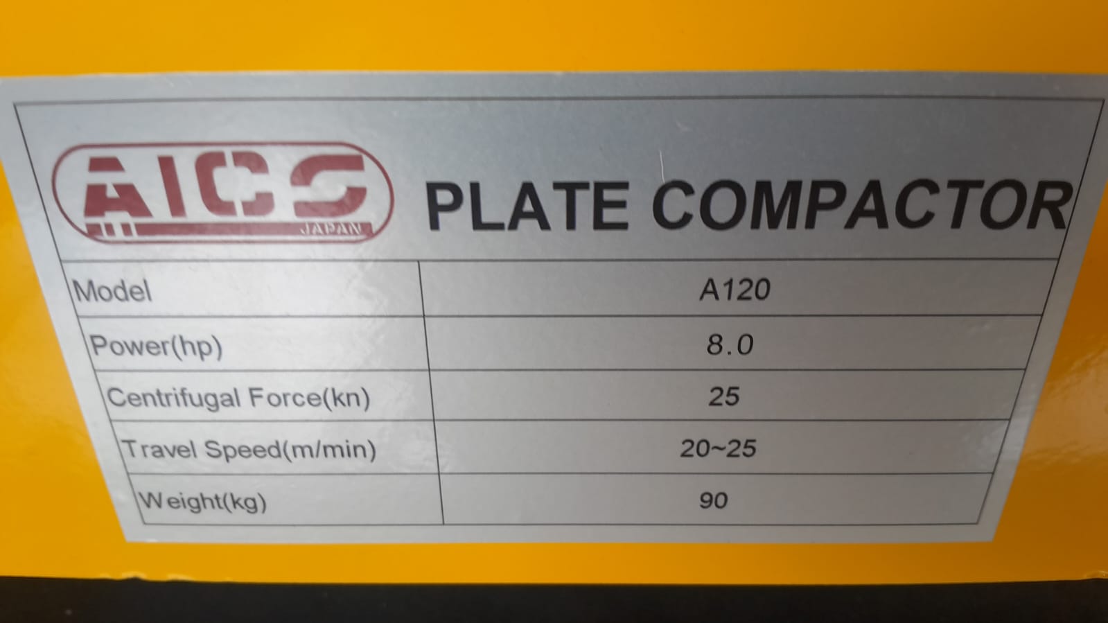 Aico Japan New Technology 90KG Plate Compactor