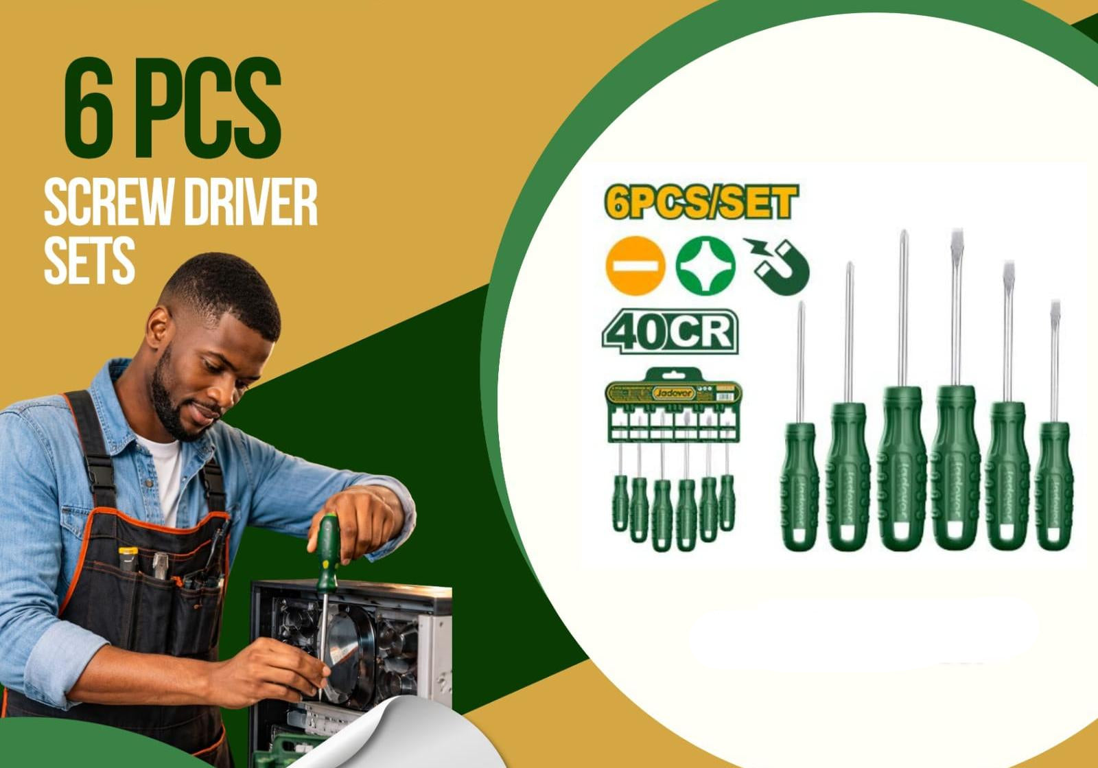 Jadever 6-Piece Screwdriver Set